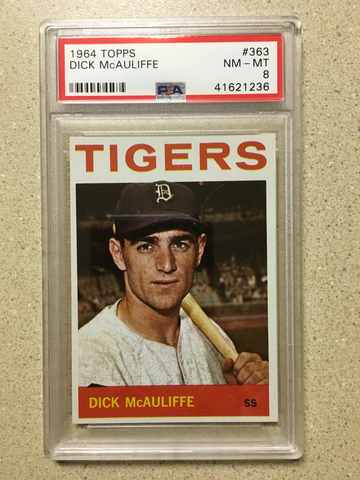 1964 Topps #363 Dick McAuliffe PSA 8 NM-MT TIGERS 