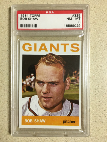 1964 Topps #328 Bob Shaw PSA 8 NM-MT GIANTS 