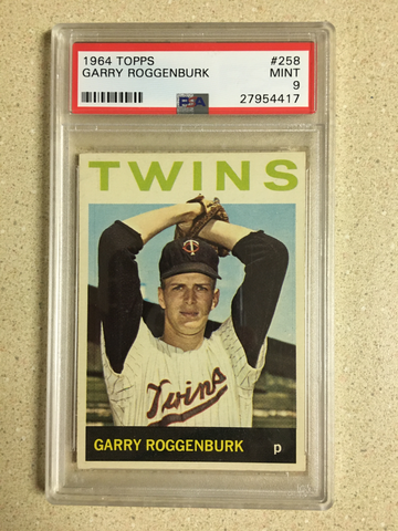 1964 Topps #258 Garry Roggenburk PSA 9 MINT TWINS 