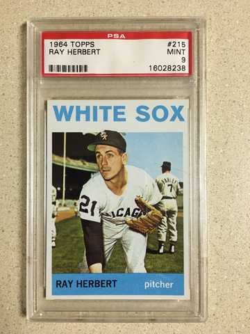1964 Topps #215 Ray Herbert PSA 9 MINT WHITE SOX 