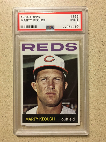 1964 Topps #166 Marty Keough PSA 9 MINT REDS