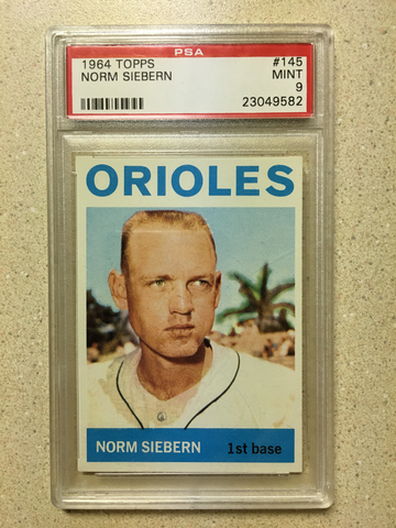 1964 Topps #145 Norm Siebern PSA 9 MINT ORIOLES 