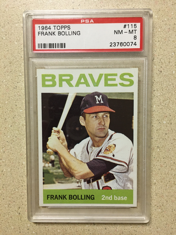 1964 Topps #115 Frank Bolling PSA 8 NM-MT BRAVES 