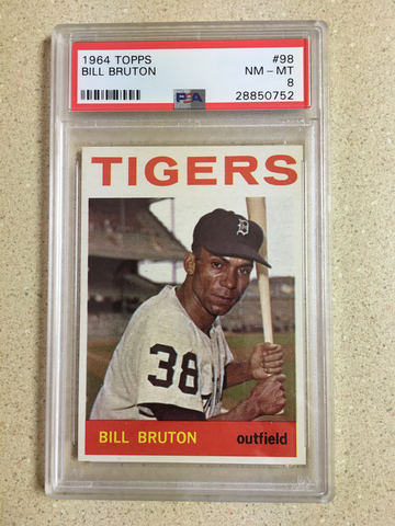 1964 Topps #98 Bill Bruton PSA 8 NM-MT TIGERS 