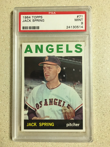 1964 Topps #71 Jack Spring PSA 9 MINT ANGELS 