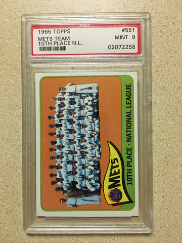 1965 Topps #551 Mets Team PSA 9 MINT SP