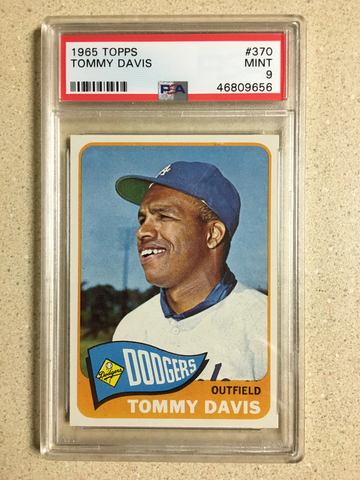 1965 Topps #370 Tommy Davis PSA 9 MINT DODGERS 