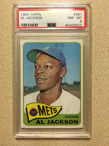 1965 Topps #381 Al Jackson PSA 8 NM-MT METS