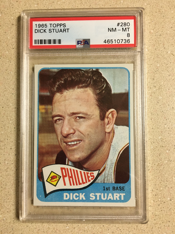 1965 Topps #280 Dick Stuart PSA 8 NM-MT PHILLIES 