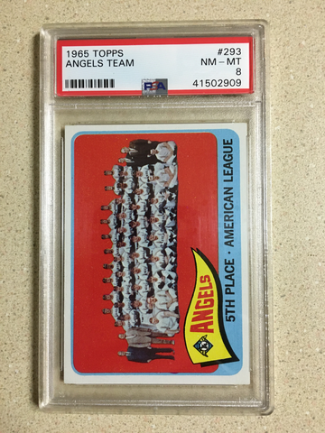 1965 Topps #293 Angels Team PSA 8 NM-MT 