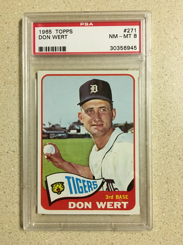 1965 Topps #271 Don Wert PSA 8 NM-MT TIGERS 