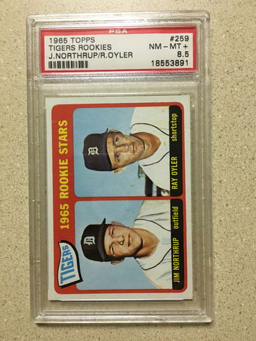 1965 Topps #259 Tigers Rookies PSA 8 . 5 NM-MT+ JIM NORTHRUP RAY OYLER 9
