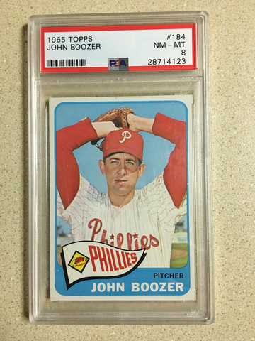 1965 Topps #184 John Boozer PSA 8 NM-MT PHILLIES 