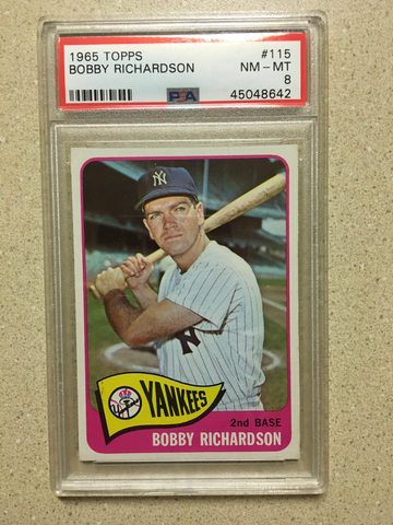1965 Topps #115 Bobby Richardson PSA 8 NM-MT YANKEES 