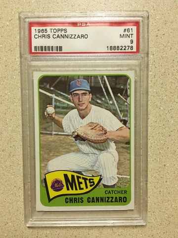 1965 Topps #61 Chris Cannizzaro PSA 9 MINT METS