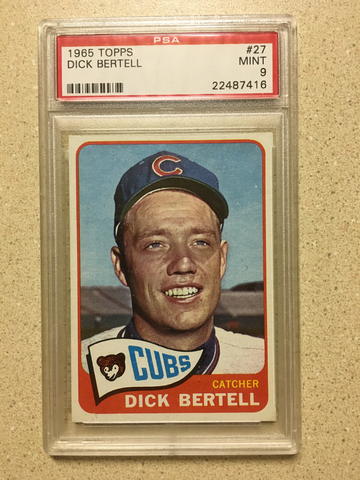 1965 Topps #27 Dick Bertell PSA 9 MINT CUBS 