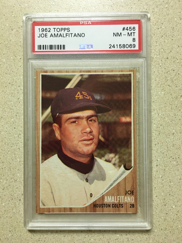 1962 Topps #456 Joe Amalfitano PSA 8 NM-MT COLTS