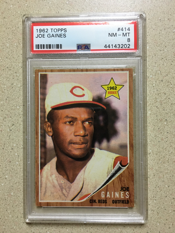 1962 Topps #414 Joe Gaines PSA 8 NM-MT REDS ROOKIE
