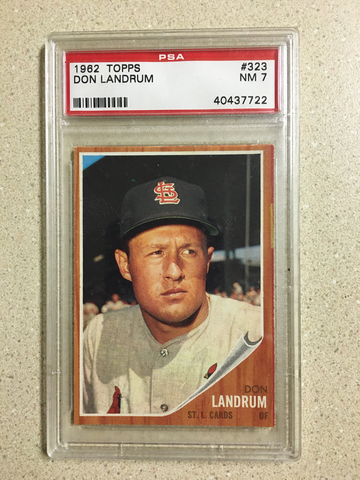 1962 Topps #323 Don Landrum PSA 7 NM CARDINALS
