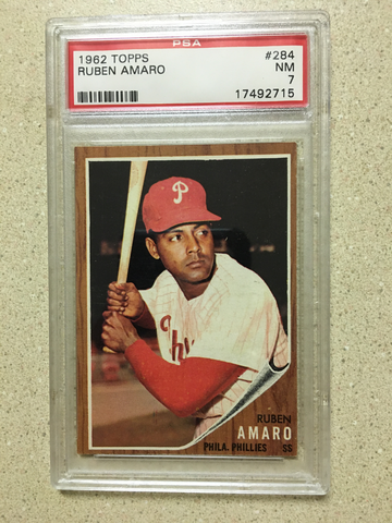 1962 Topps #284 Ruben Amaro PSA 7 NM PHILLIES 