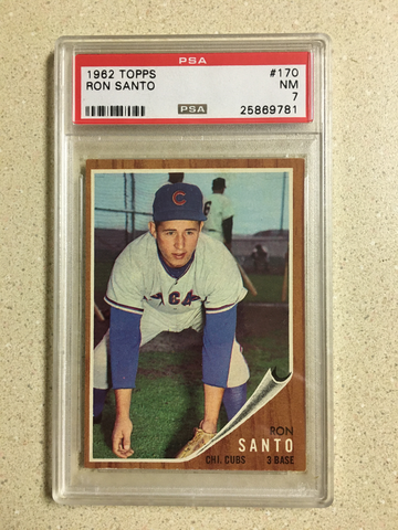 1962 Topps #170 Ron Santo PSA 7 NM CUBS HOF