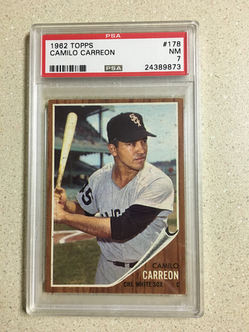 1962 Topps #178 Camilo Carreon PSA 7 NM WHITE SOX 