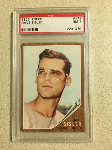 1962 Topps #171 Dave Sisler PSA 7 NM REDS