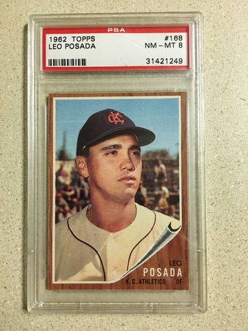 1962 Topps #168 Leo Posada PSA 8 NM-MT ATHLETICS