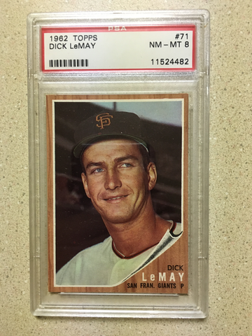 1962 Topps #71 Dick LeMay PSA 8 NM-MT GIANTS 