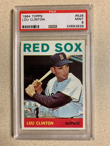 1964 Topps #526 Lou Clinton PSA 9 MINT RED SOX