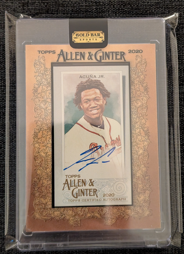 2020 Topps Allen & Ginter Ronald Acuña Jr. Auto #MA-RA Braves