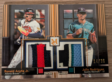 2024 Topps Museum Collection Ronald Acuña Jr. /Julio Rodriguez Dual Patch /35