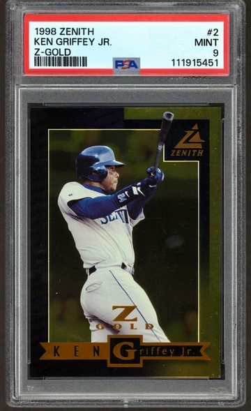 1998 Zenith Z-Gold #2 Ken Griffey Jr. MARINERS  #009/100 PSA 9 MINT 🔥