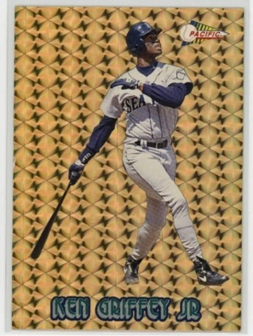 1994 Pacific KEN GRIFFEY JR GOLD REFRACTOR PRISM HOLO SSP #2