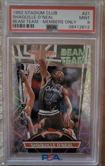 1992 Beam Team Shaquille O'Neal Members Only PSA 9