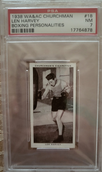 1938 LEN HARVEY CHURCHMAN PSA 7