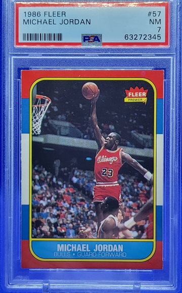 1986 Fleer Michael Jordan PSA 7 