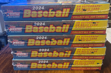 2024 Topps Heritage High Number Hobby Box Lot of 5
