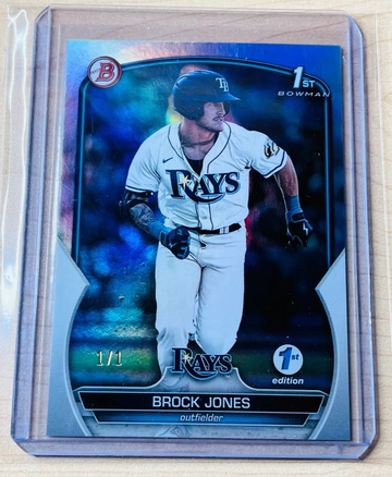 2023 Bowman 1st Edition Brock Jones Rainbow Foil True 1/1