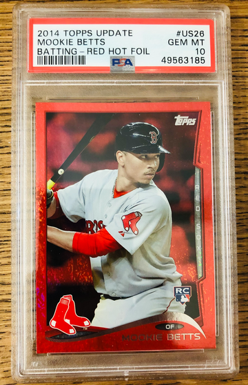 2014 Topps Update Mookie Betts Red Hot Foil PSA 10