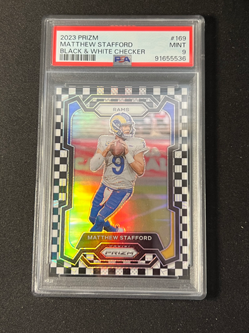 2023 Prizm Black and White #169 Mathew Stafford PSA 9