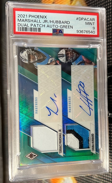 2021 Phoenix #DPACAR Dual Auto /25 Terrace Marshall Chuba Hubbard PSA 9