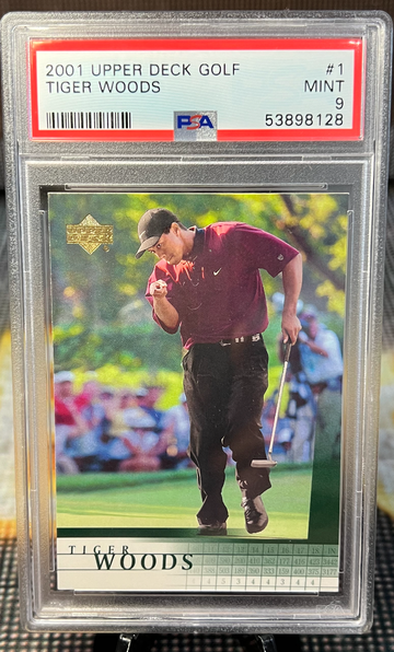 2001 Upper Deck Golf #1 Tiger Woods PSA 9