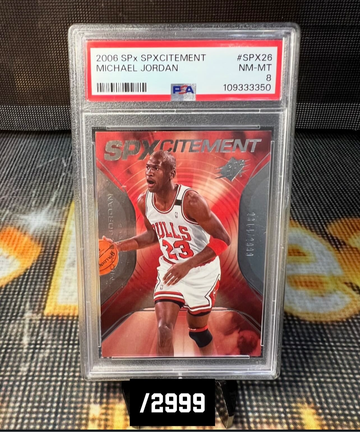 2006 SPX SPXCITEMENT #SPX26 Michael Jordan PSA 8