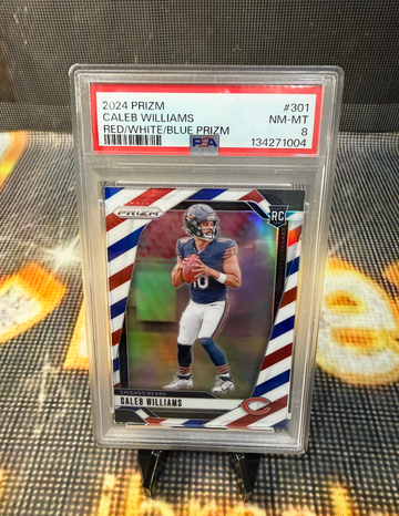 2024 Prizm #301 Caleb Williams RWB PSA 8