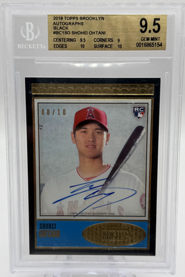 2018 Topps Brooklyn Auto Black RC Shohei Ohtani /10 BGS 9.5