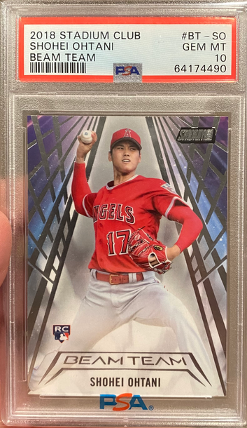 2018 Topps Stadium Club Shohei Ohtani BEAM TEAM Rookie RC (PSA 10)