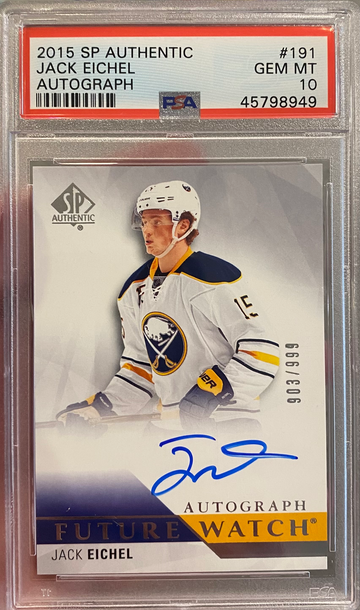 2015 Jack Eichel Auto RC Rookie PSA 10