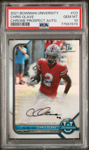 2021 Chris Olave AUTO RC Rookie PSA 10