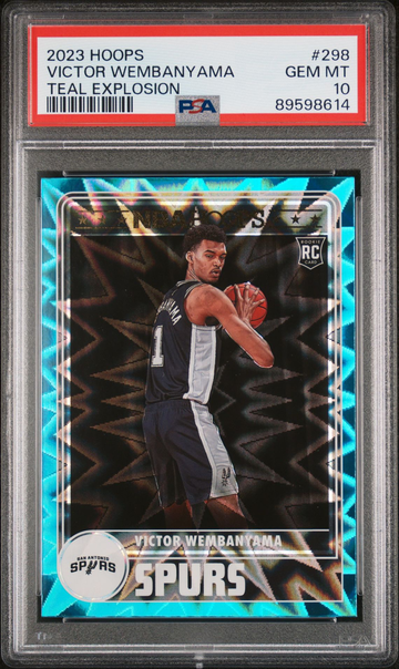 2023 Victor Wembanyama Teal Explosion Rookie RC (PSA 10)